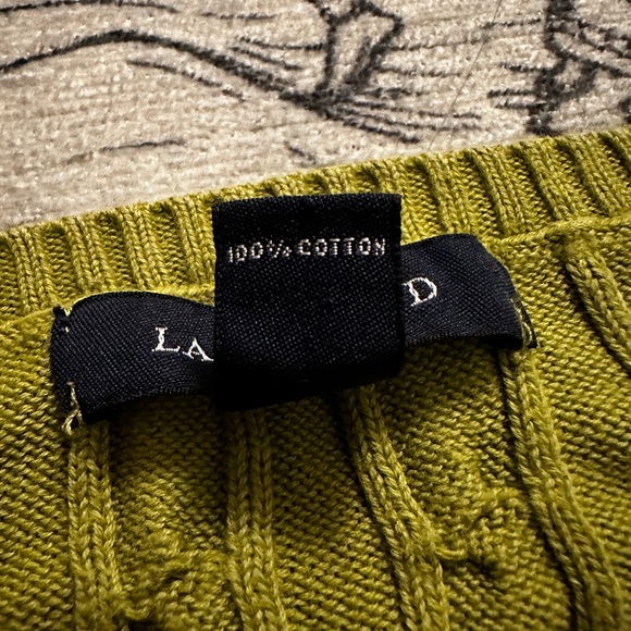 Lands End Knit Sweater Sage Green - Picture 4 of 4